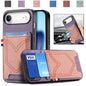 Denim Texture Leather Skin Phone Case with Card Slot, For iPhone Air, For iPhone 16 Pro Max, For iPhone 16 Pro, For iPhone 16 Plus