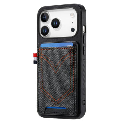 Denim Texture Leather Skin Phone Case with Card Slot, For iPhone 18 Pro / 17 Pro, For iPhone 18 Pro Max / 17 Pro Max, For iPhone 17e / 16e, For iPhone 17