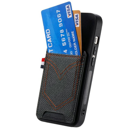 Denim Texture Leather Skin Phone Case with Card Slot, For iPhone 18 Pro / 17 Pro, For iPhone 18 Pro Max / 17 Pro Max, For iPhone 17e / 16e, For iPhone 17