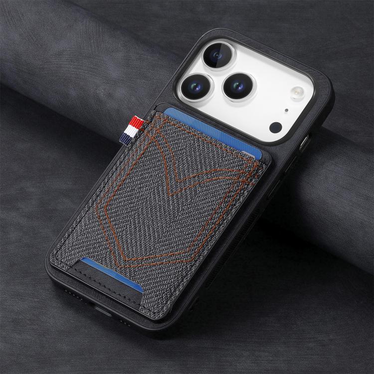 Denim Texture Leather Skin Phone Case with Card Slot, For iPhone 18 Pro / 17 Pro, For iPhone 18 Pro Max / 17 Pro Max, For iPhone 17e / 16e, For iPhone 17