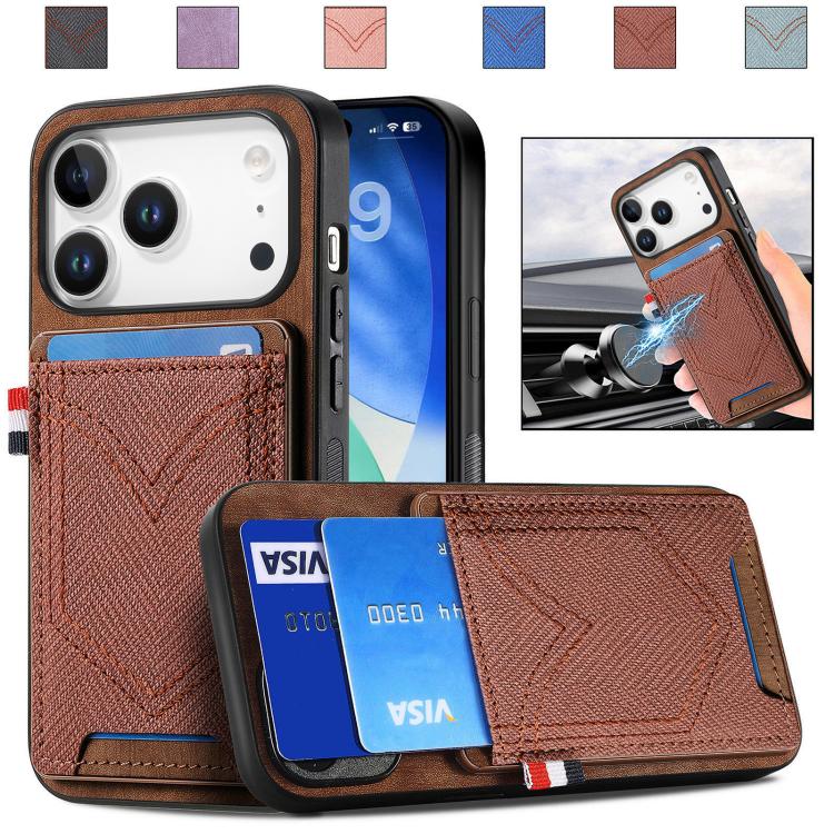 Denim Texture Leather Skin Phone Case with Card Slot, For iPhone 18 Pro / 17 Pro, For iPhone 18 Pro Max / 17 Pro Max, For iPhone 17e / 16e, For iPhone 17