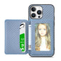 Carbon Fiber Magnetic Card Wallet RFID Blocking Phone Case