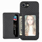 Carbon Fiber Magnetic Card Wallet RFID Blocking Phone Case, For iPhone 18 Pro / 17 Pro, For iPhone 18 Pro Max / 17 Pro Max, For iPhone 17e / 16e, For iPhone 17