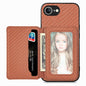Carbon Fiber Magnetic Card Wallet RFID Blocking Phone Case, For iPhone 18 Pro / 17 Pro, For iPhone 18 Pro Max / 17 Pro Max, For iPhone 17e / 16e, For iPhone 17