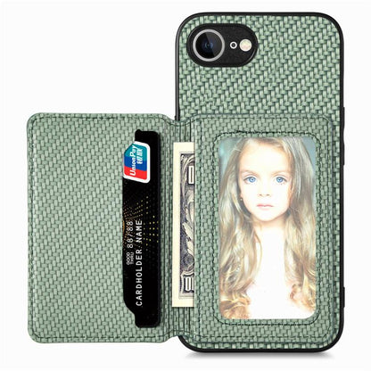 Carbon Fiber Magnetic Card Wallet RFID Blocking Phone Case, For iPhone 18 Pro / 17 Pro, For iPhone 18 Pro Max / 17 Pro Max, For iPhone 17e / 16e, For iPhone 17
