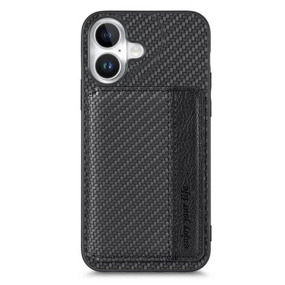 Carbon Fiber Magnetic Card Wallet RFID Blocking Phone Case