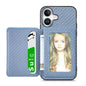Carbon Fiber Magnetic Card Wallet RFID Blocking Phone Case, For iPhone 18 Pro / 17 Pro, For iPhone 18 Pro Max / 17 Pro Max, For iPhone 17e / 16e, For iPhone 17