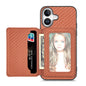 Carbon Fiber Magnetic Card Wallet RFID Blocking Phone Case, For iPhone 18 Pro / 17 Pro, For iPhone 18 Pro Max / 17 Pro Max, For iPhone 17e / 16e, For iPhone 17