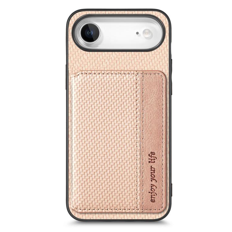 Carbon Fiber Magnetic Card Wallet RFID Blocking Phone Case