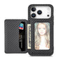 Carbon Fiber Magnetic Card Wallet RFID Blocking Phone Case, For iPhone 18 Pro / 17 Pro, For iPhone 18 Pro Max / 17 Pro Max, For iPhone 17e / 16e, For iPhone 17