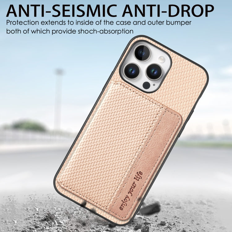 Carbon Fiber Magnetic Card Wallet RFID Blocking Phone Case, For iPhone Air, For iPhone 16 Pro Max, For iPhone 16 Pro, For iPhone 16 Plus