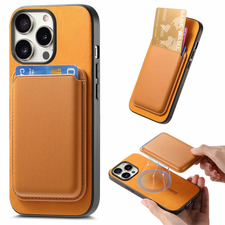 Retro Magsafe Card Bag PU Back Cover Phone Case, For iPhone 16 Pro, For iPhone 16 Plus, For iPhone 16