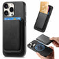 Retro Magsafe Card Bag PU Back Cover Phone Case