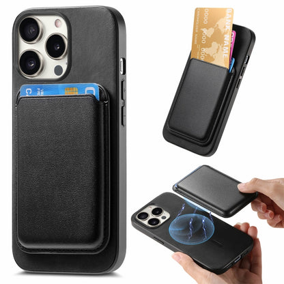 Retro Magsafe Card Bag PU Back Cover Phone Case, For iPhone 16 Pro, For iPhone 16 Plus, For iPhone 16