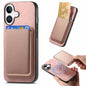Retro Magsafe Card Bag PU Back Cover Phone Case, For iPhone 16 Pro, For iPhone 16 Plus, For iPhone 16