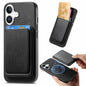 Retro Magsafe Card Bag PU Back Cover Phone Case, For iPhone 16 Pro, For iPhone 16 Plus, For iPhone 16