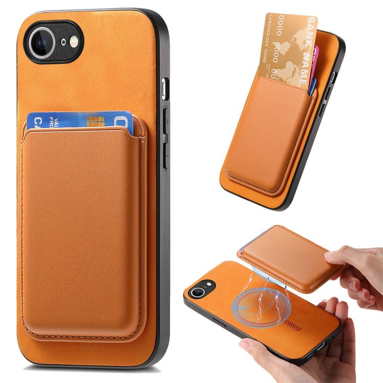 Retro Magsafe Card Bag PU Back Cover Phone Case, For iPhone 18 Pro / 17 Pro, For iPhone 18 Pro Max / 17 Pro Max, For iPhone 17e / 16e