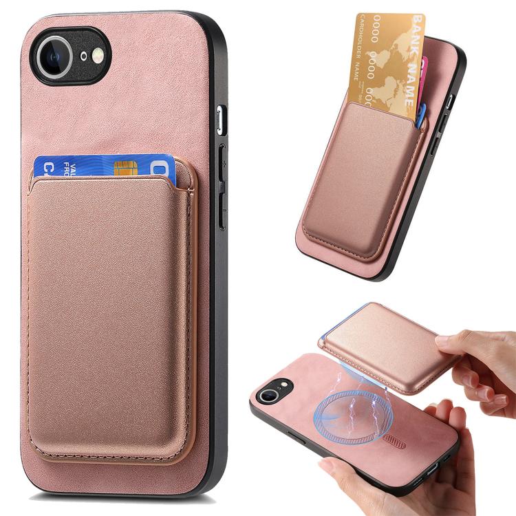 Retro Magsafe Card Bag PU Back Cover Phone Case, For iPhone 18 Pro / 17 Pro, For iPhone 18 Pro Max / 17 Pro Max, For iPhone 17e / 16e