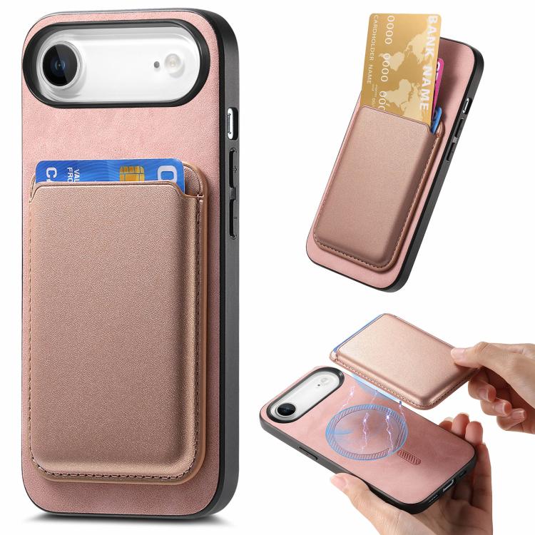 Retro Magsafe Card Bag PU Back Cover Phone Case, For iPhone 17, For iPhone Air, For iPhone 16 Pro Max