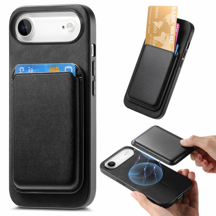 Retro Magsafe Card Bag PU Back Cover Phone Case, For iPhone 17, For iPhone Air, For iPhone 16 Pro Max