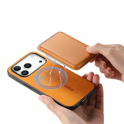 Retro Magsafe Card Bag PU Back Cover Phone Case, For iPhone 18 Pro / 17 Pro, For iPhone 18 Pro Max / 17 Pro Max, For iPhone 17e / 16e