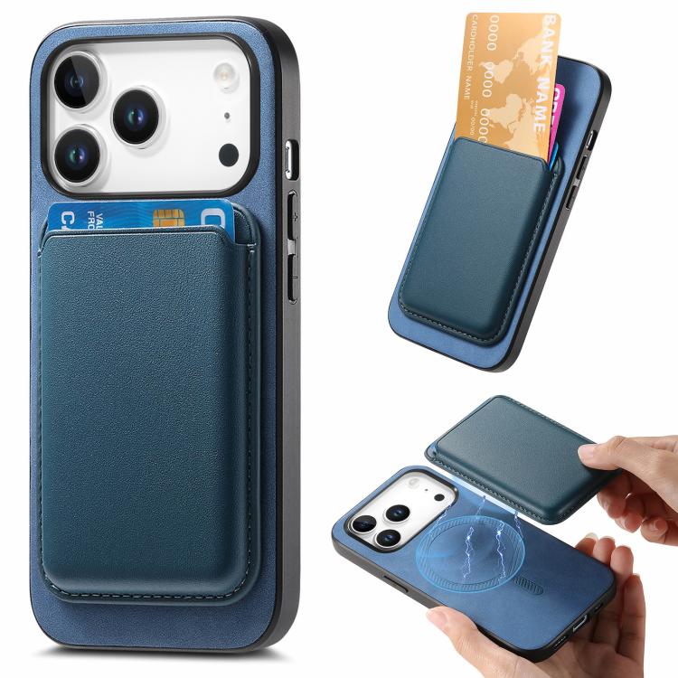 Retro Magsafe Card Bag PU Back Cover Phone Case, For iPhone 18 Pro / 17 Pro, For iPhone 18 Pro Max / 17 Pro Max, For iPhone 17e / 16e