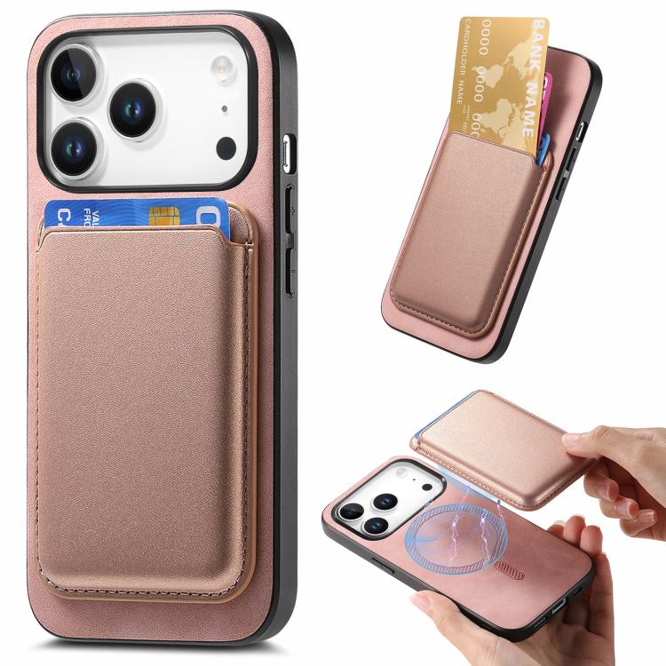 Retro Magsafe Card Bag PU Back Cover Phone Case, For iPhone 18 Pro / 17 Pro, For iPhone 18 Pro Max / 17 Pro Max, For iPhone 17e / 16e