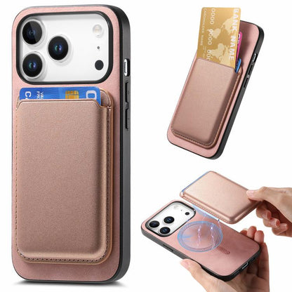 Retro Magsafe Card Bag PU Back Cover Phone Case, For iPhone 18 Pro / 17 Pro, For iPhone 18 Pro Max / 17 Pro Max, For iPhone 17e / 16e