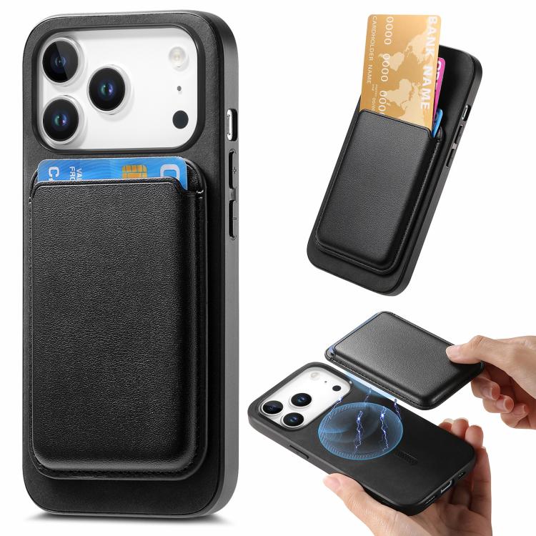 Retro Magsafe Card Bag PU Back Cover Phone Case, For iPhone 18 Pro / 17 Pro, For iPhone 18 Pro Max / 17 Pro Max, For iPhone 17e / 16e