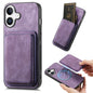 Retro Leather Card Bag Magnetic Phone Case, For iPhone Air, For iPhone 16 Pro Max, For iPhone 16 Pro, For iPhone 16 Plus