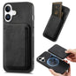 Retro Leather Card Bag Magnetic Phone Case, For iPhone Air, For iPhone 16 Pro Max, For iPhone 16 Pro, For iPhone 16 Plus