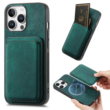Retro Leather Card Bag Magnetic Phone Case, For iPhone Air, For iPhone 16 Pro Max, For iPhone 16 Pro, For iPhone 16 Plus