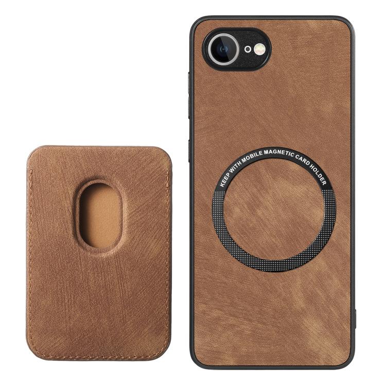 Retro Leather Card Bag Magnetic Phone Case, For iPhone 17e / 16e, For iPhone 17 Pro Max, For iPhone 17 Pro, For iPhone 17