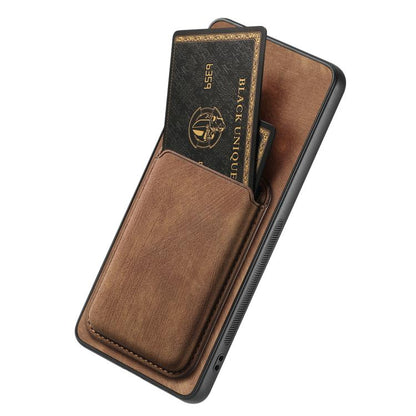Retro Leather Card Bag Magnetic Phone Case, For iPhone 17e / 16e, For iPhone 17 Pro Max, For iPhone 17 Pro, For iPhone 17