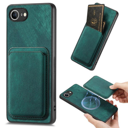 Retro Leather Card Bag Magnetic Phone Case, For iPhone 17e / 16e, For iPhone 17 Pro Max, For iPhone 17 Pro, For iPhone 17