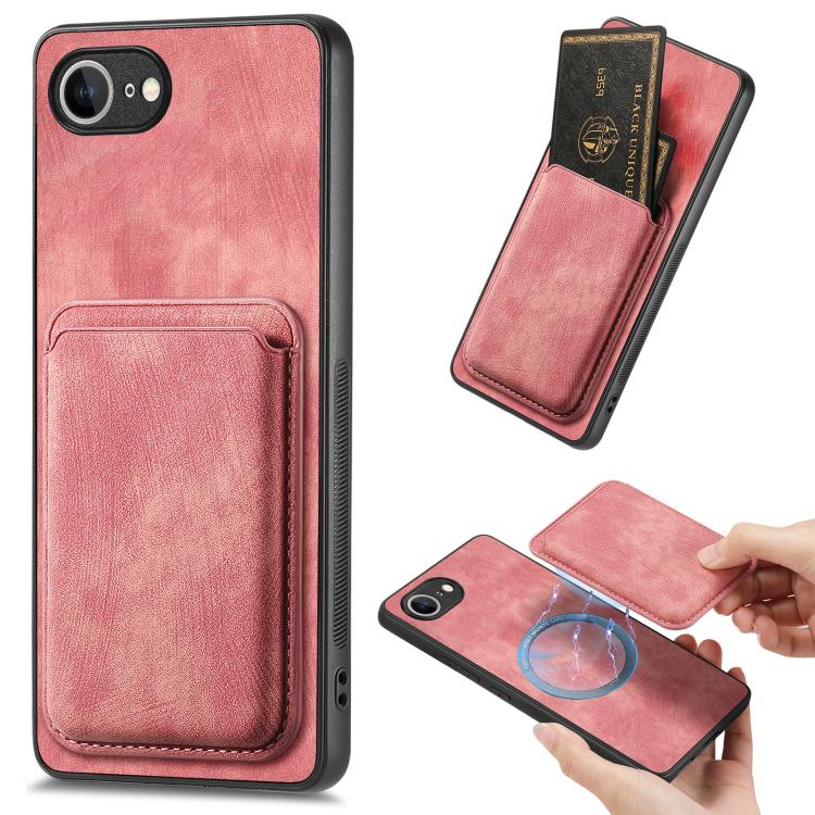 Retro Leather Card Bag Magnetic Phone Case, For iPhone 17e / 16e, For iPhone 17 Pro Max, For iPhone 17 Pro, For iPhone 17