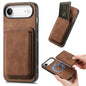 Retro Leather Card Bag Magnetic Phone Case, For iPhone Air, For iPhone 16 Pro Max, For iPhone 16 Pro, For iPhone 16 Plus