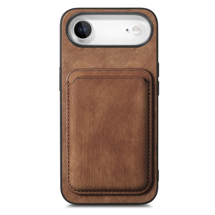 Retro Leather Card Bag Magnetic Phone Case, For iPhone Air, For iPhone 16 Pro Max, For iPhone 16 Pro, For iPhone 16 Plus