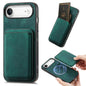 Retro Leather Card Bag Magnetic Phone Case, For iPhone Air, For iPhone 16 Pro Max, For iPhone 16 Pro, For iPhone 16 Plus