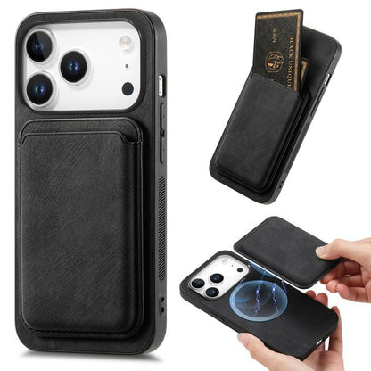 Retro Leather Card Bag Magnetic Phone Case, For iPhone 17e / 16e, For iPhone 17 Pro Max, For iPhone 17 Pro, For iPhone 17