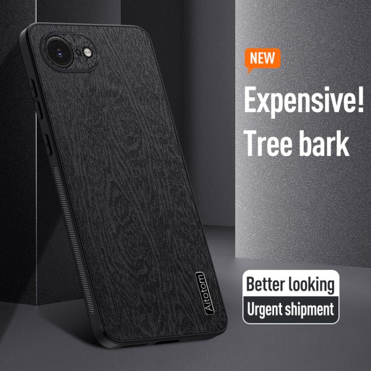 Tree Bark Leather Shockproof Phone Case, For iPhone 16e, For iPhone 16 Pro Max, For iPhone 16 Pro, For iPhone 16 Plus, For iPhone 16