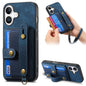 Retro Cross Wristband Wallet Leather Back Phone Case, For iPhone 16