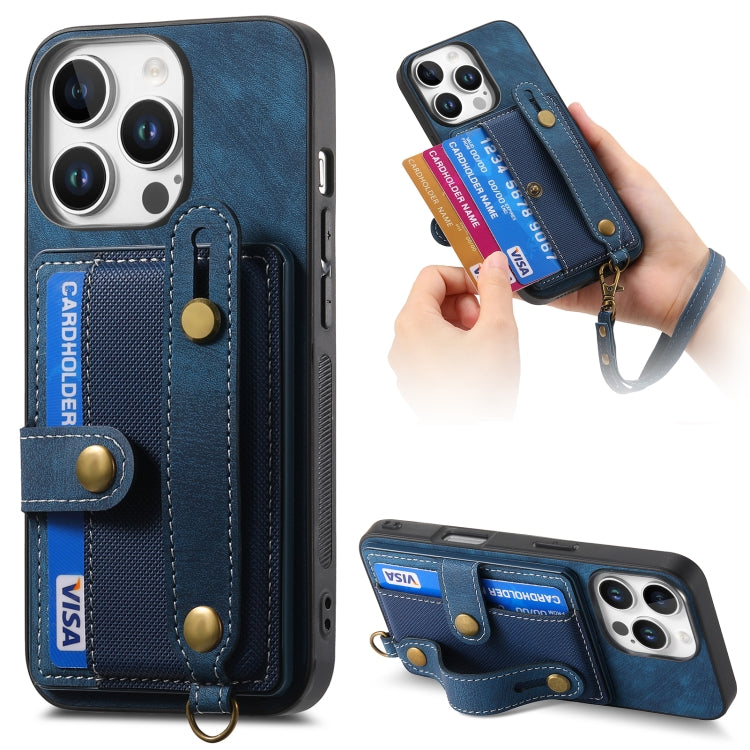 Retro Cross Wristband Wallet Leather Back Phone Case, For iPhone 17e / 16e, For iPhone 16 Pro Max, For iPhone 16 Pro, For iPhone 16 Plus
