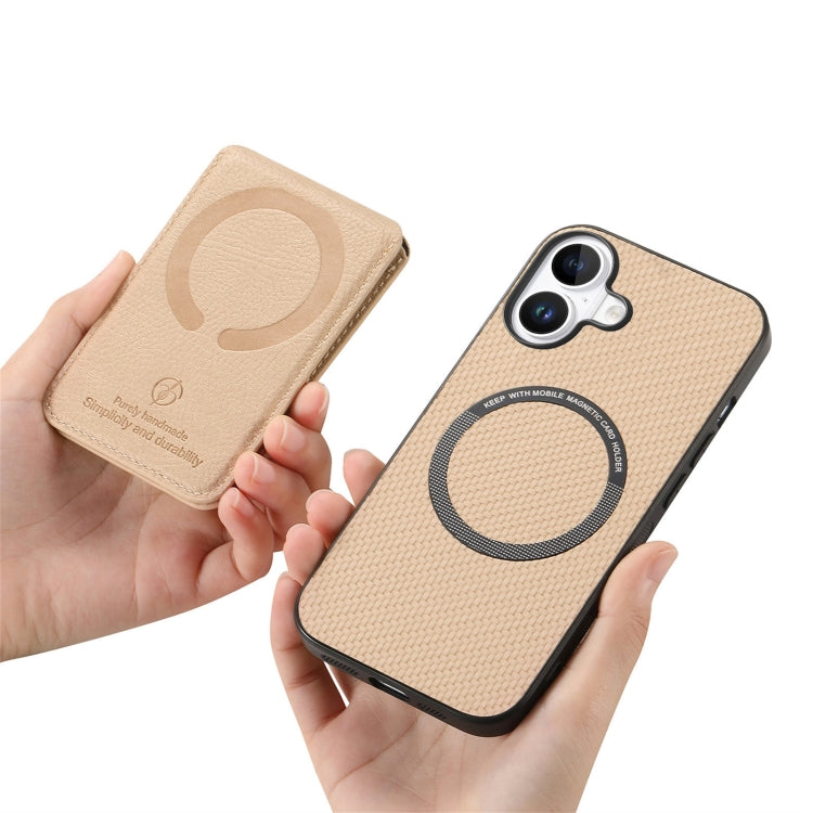 Carbon Fiber MagSafe Vertical Flip Card Bag Phone Case