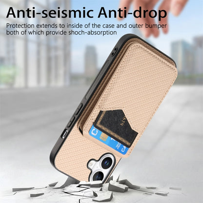 Carbon Fiber MagSafe Vertical Flip Card Bag Phone Case