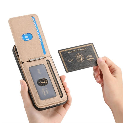 Carbon Fiber MagSafe Vertical Flip Card Bag Phone Case, For iPhone 18 Pro / 17 Pro, For iPhone 18 Pro Max / 17 Pro Max, For iPhone 17e / 16e, For iPhone 17
