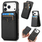 Carbon Fiber MagSafe Vertical Flip Card Bag Phone Case, For iPhone 18 Pro / 17 Pro, For iPhone 18 Pro Max / 17 Pro Max, For iPhone 17e / 16e, For iPhone 17