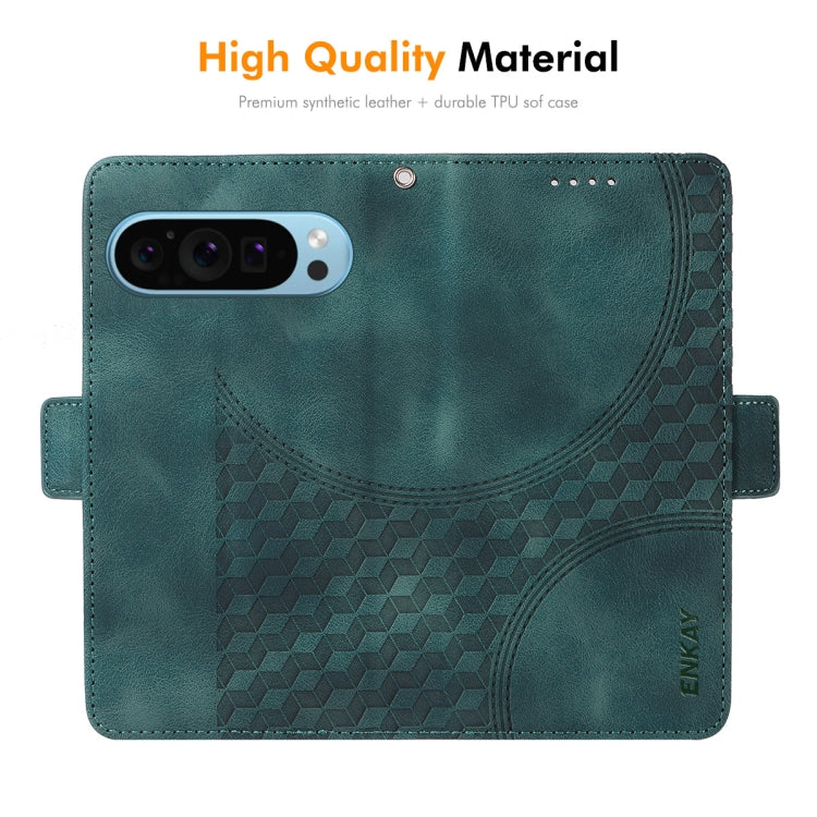 ENKAY Embossed Rhombus Starry Leather Phone Case with Screen Film