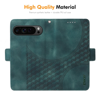ENKAY Embossed Rhombus Starry Leather Phone Case with Screen Film, For Google Pixel 9 Pro XL, For Google Pixel 9 Pro