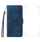 ENKAY Embossed Rhombus Starry Leather Phone Case with Screen Film